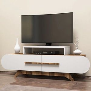 TV stolík Rose - Walnut, White vyobraziť