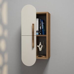 Nástenná polica Rose - Walnut, Cream vyobraziť