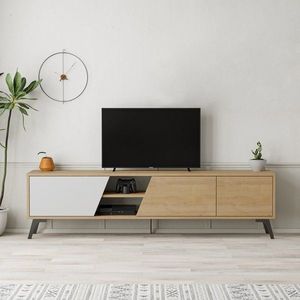 TV stolík Fiona - Oak, White vyobraziť