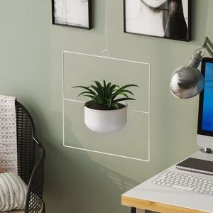 Dekoratívny kvetináč Pandantif - White vyobraziť