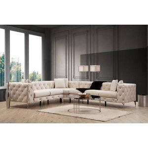 Rohová sedacia súprava / Rohová pohovka Como Left - Ecru vyobraziť