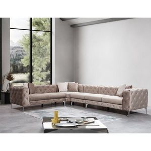 Rohová sedacia súprava / Rohová pohovka Como Corner Left - Beige vyobraziť