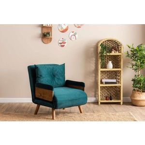 Rozkladacie kreslo Cosmo Single - Petrol Green vyobraziť