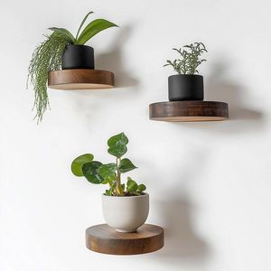 Dekoratívna drevená nástenná polica Raf283 vyobraziť