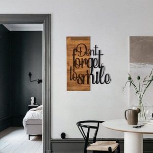 Dekoratívny drevený doplnok na stenu Dont Forget To Smıle vyobraziť