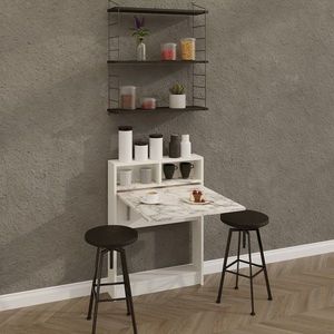 Skladací stôl Bracked - Carrara Marble vyobraziť