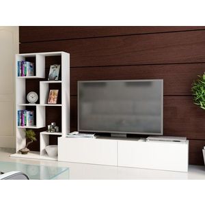 TV skrinka / Obývacia stena Bare - White vyobraziť