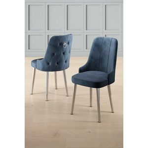 Súprava stoličiek (6 kusov) Newa - Anthracite, Chrome vyobraziť