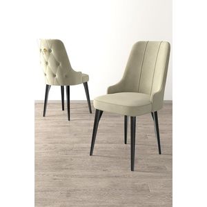 Súprava stoličiek (6 kusov) Newa - Cream, Black vyobraziť