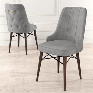 Súprava stoličiek (6 kusov) Pare - Grey, Brown vyobraziť