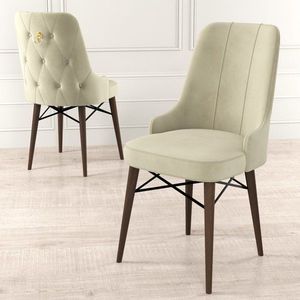 Súprava stoličiek (6 kusov) Pare - Cream, Brown vyobraziť