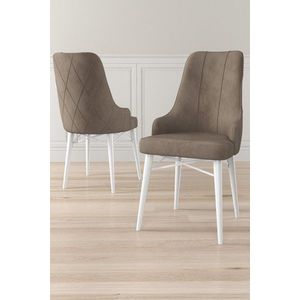 Súprava stoličiek (6 kusov) Neta - Cappuccino, White vyobraziť