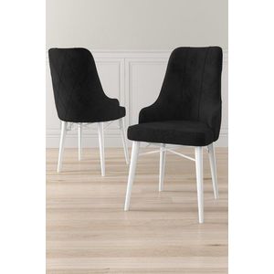 Súprava stoličiek (6 kusov) Neta - Black, White vyobraziť