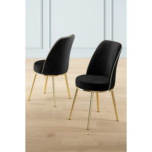 Súprava stoličiek (6 kusov) Pefa - Black, Gold vyobraziť