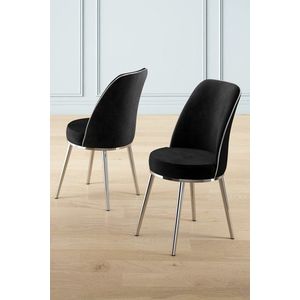 Súprava stoličiek (6 kusov) Pefa - Black, Chrome vyobraziť