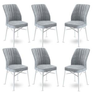 Súprava stoličiek (6 kusov) Flex - Grey, White vyobraziť