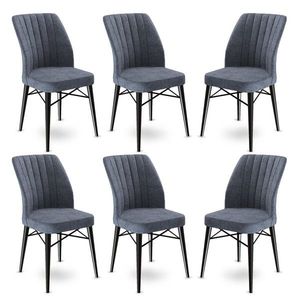 Súprava stoličiek (6 kusov) Flex - Fume, Black vyobraziť