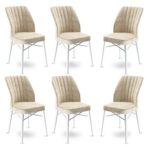 Súprava stoličiek (6 kusov) Flex - Cream, White vyobraziť
