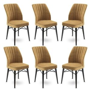 Súprava stoličiek (6 kusov) Flex - Cappuccino, Black vyobraziť