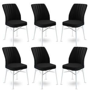 Súprava stoličiek (6 kusov) Flex - Black, White vyobraziť