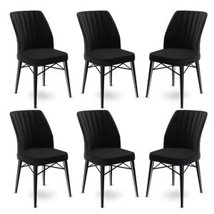 Súprava stoličiek (6 kusov) Flex - Black vyobraziť