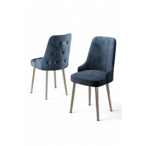 Súprava stoličiek (4 kusy) Newa - Anthracite, Chrome vyobraziť