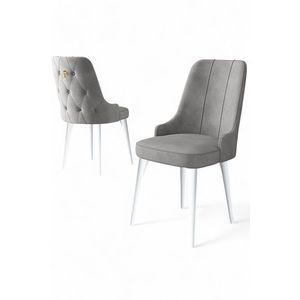 Súprava stoličiek (4 kusy) Newa - Grey, White vyobraziť