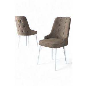 Súprava stoličiek (4 kusy) Newa - Cappuccino, White vyobraziť