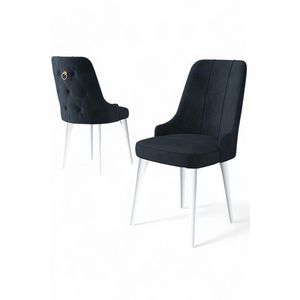 Súprava stoličiek (4 kusy) Newa - Anthracite, White vyobraziť