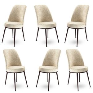 Súprava stoličiek (6 kusov) Dexa - Cream, Brown vyobraziť