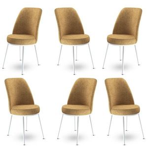 Súprava stoličiek (6 kusov) Dexa - Cappuccino, White vyobraziť