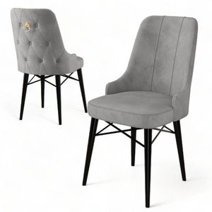 Súprava stoličiek (4 kusy) Pare - Grey, Black vyobraziť