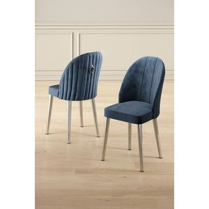 Súprava stoličiek (4 kusy) Mara - Anthracite, Chrome vyobraziť