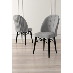 Súprava stoličiek (4 kusy) Ritim - Grey, Black vyobraziť