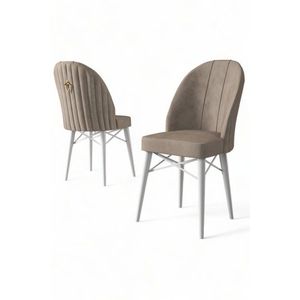 Súprava stoličiek (4 kusy) Ritim - Cappuccino, White vyobraziť