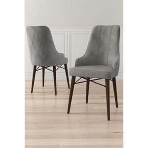Súprava stoličiek (4 kusy) Neta - Grey, Brown vyobraziť