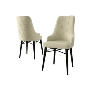 Súprava stoličiek (4 kusy) Neta - Cream, Black vyobraziť