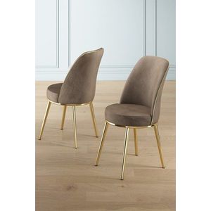 Súprava stoličiek (4 kusy) Pefa - Cappuccino, Gold vyobraziť