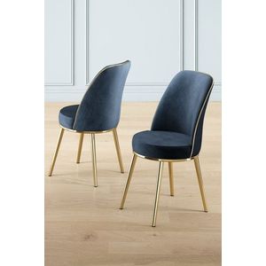 Súprava stoličiek (4 kusy) Pefa - Anthracite, Gold vyobraziť