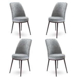 Súprava stoličiek (4 kusy) Dexa - Grey, Brown vyobraziť