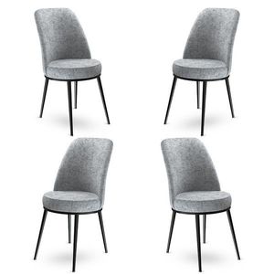 Súprava stoličiek (4 kusy) Dexa - Grey, Black vyobraziť