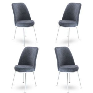 Súprava stoličiek (4 kusy) Dexa - Fume, White vyobraziť