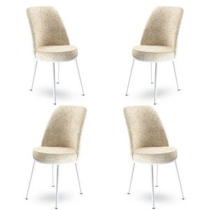 Súprava stoličiek (4 kusy) Dexa - Cream, White vyobraziť