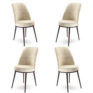 Súprava stoličiek (4 kusy) Dexa - Cream, Brown vyobraziť