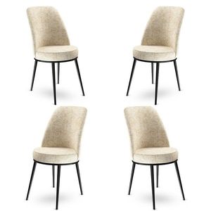 Súprava stoličiek (4 kusy) Dexa - Cream, Black vyobraziť