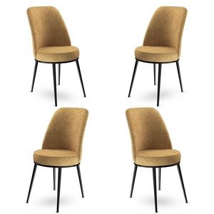 Súprava stoličiek (4 kusy) Dexa - Cappuccino, Black vyobraziť