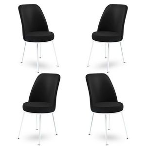 Súprava stoličiek (4 kusy) Dexa - Black, White vyobraziť