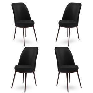 Súprava stoličiek (4 kusy) Dexa - Black, Brown vyobraziť