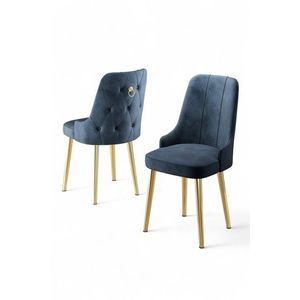 Súprava stoličiek (2 kusy) Newa - Anthracite, Gold vyobraziť