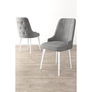 Súprava stoličiek (2 kusy) Newa - Grey, White vyobraziť